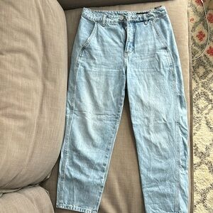Blank nyc high waisted cropped light jeans